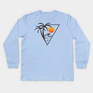 Tropical Triangle Kids Long Sleeve T-Shirt